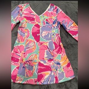 Lilly Pulitzer Kids Casual Dress - Pink and Blue Floral